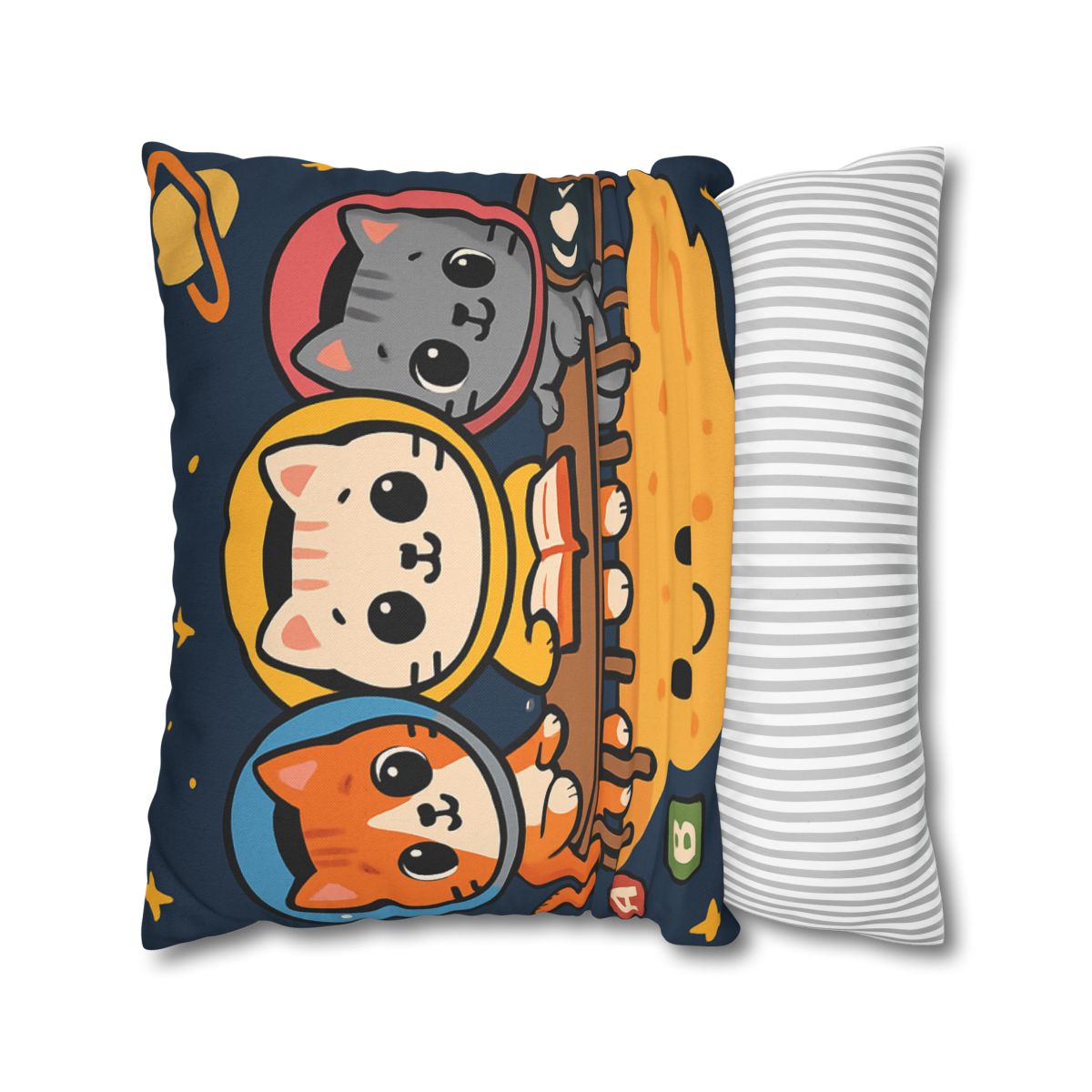 Comet Classroom With Curious Kittens custom pillow cases