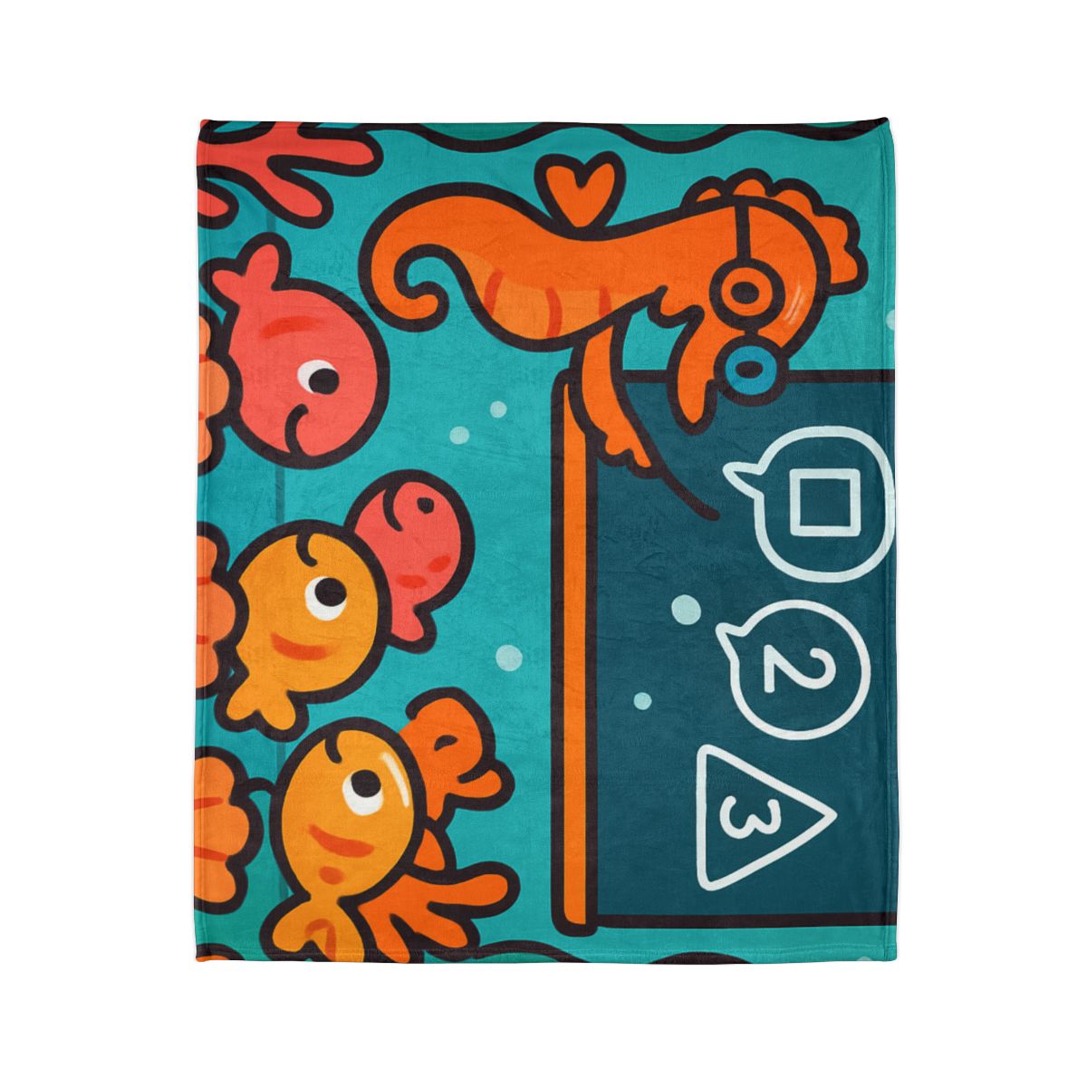 Coral Classroom With The Seahorse Teacher soft fleece blankets