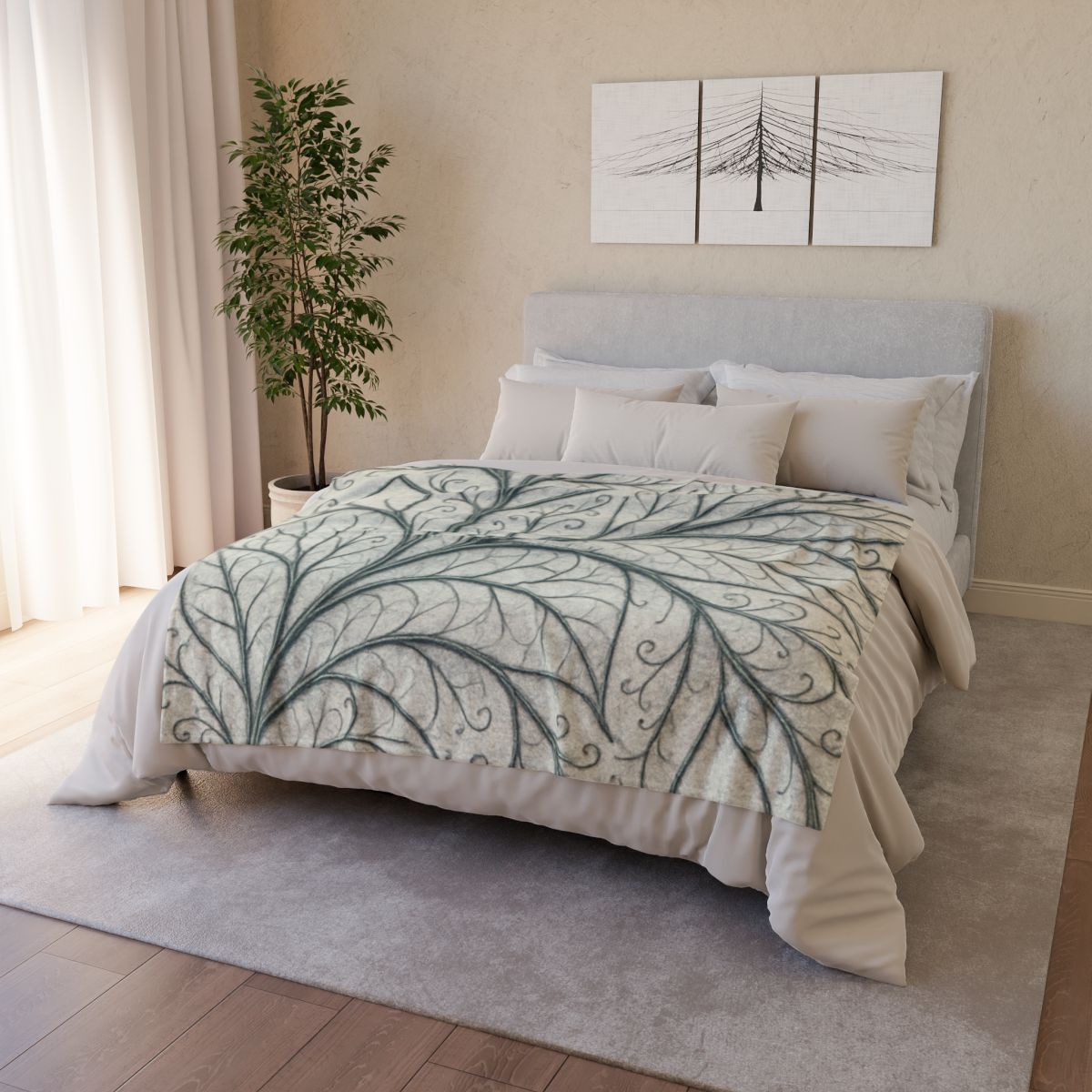 Veinwork Nebula Filigree designer printed blankets