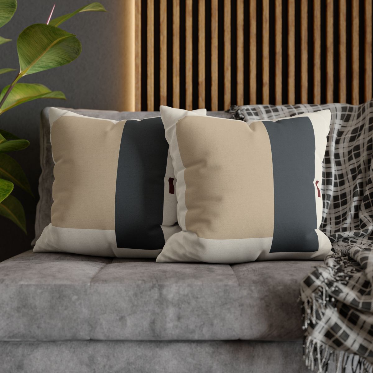 Offset Squares With Calm Corridor designer print pillow cases