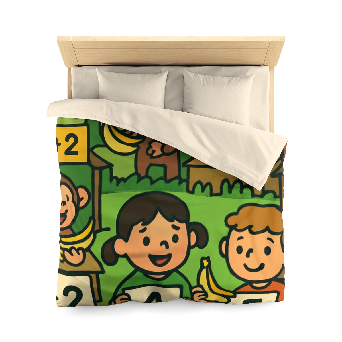 Jungle Math Monkey Market warm winter duvets