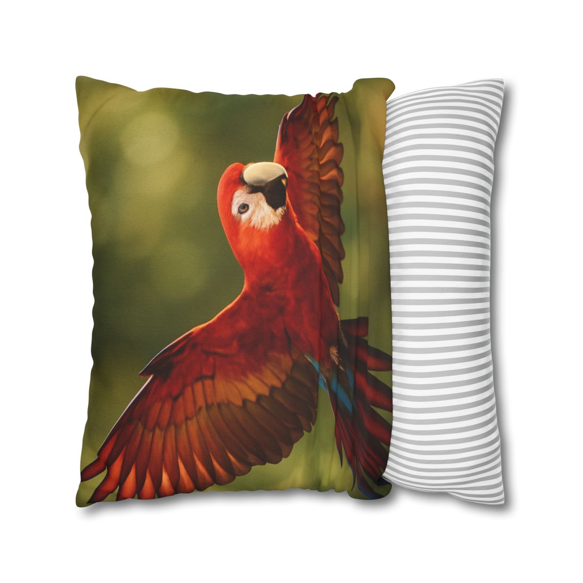 Scarlet Arc Macaw In Flight trendy patterned pillow cases
