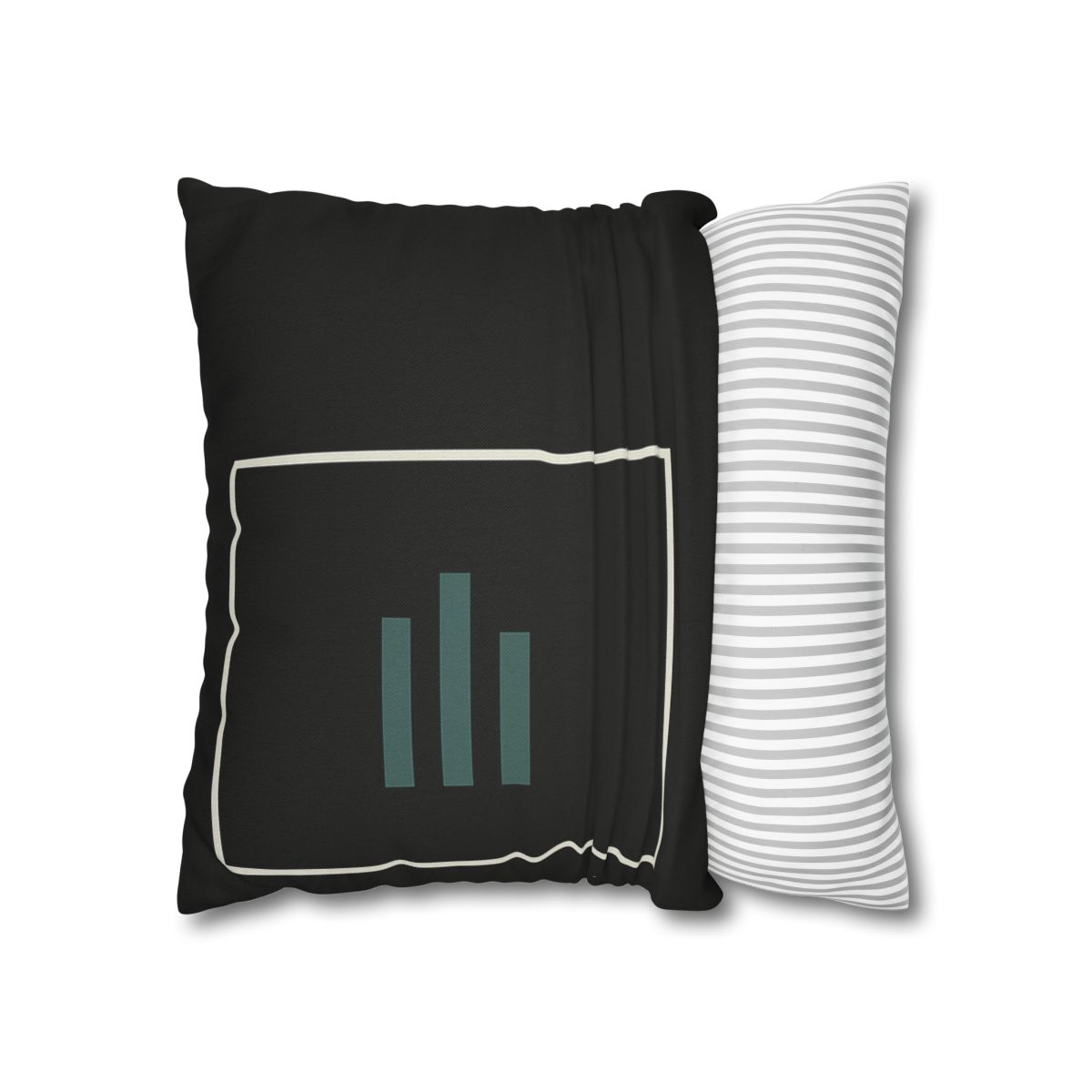 Stacked Frame And Three Bar Signal comfortable bedding pillow covers