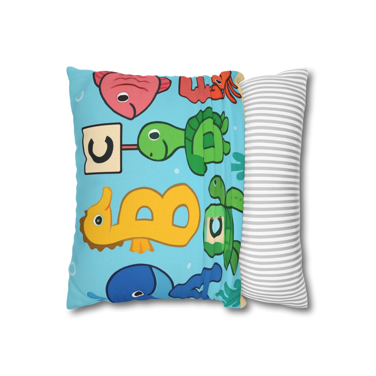 Coral Reef Alphabet Parade personalized pillow covers