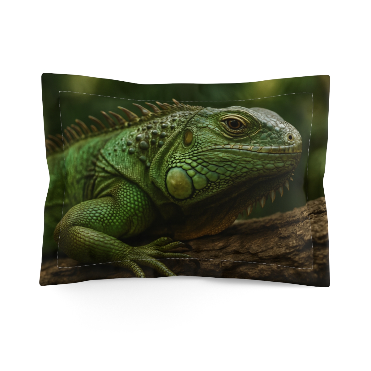 Green Iguana Sunlit Stillness personalized decorative pillows