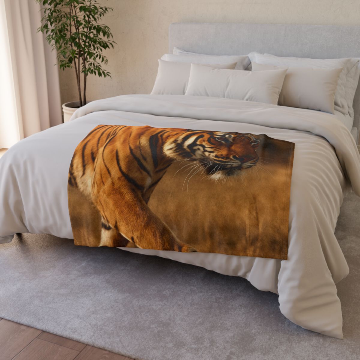 Forest Stalker Bengal Tiger designer printed blankets