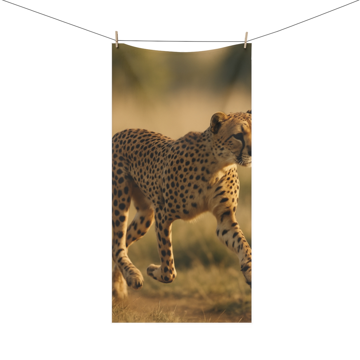 Wind Runner Cheetah designer printed towels