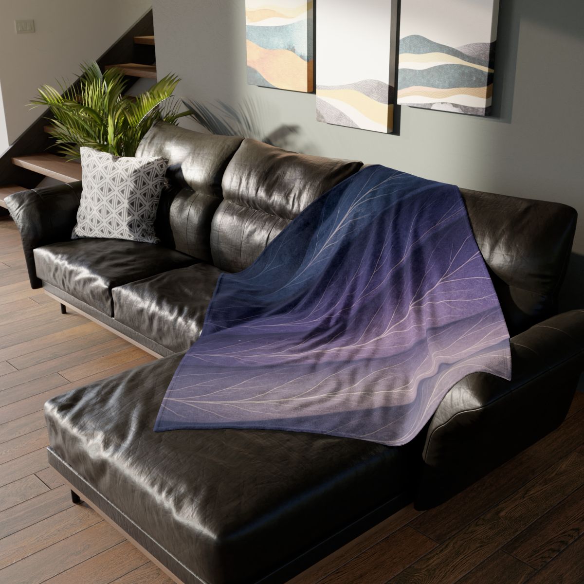 Leaf Vein Aurora Drapery stylish throw blankets