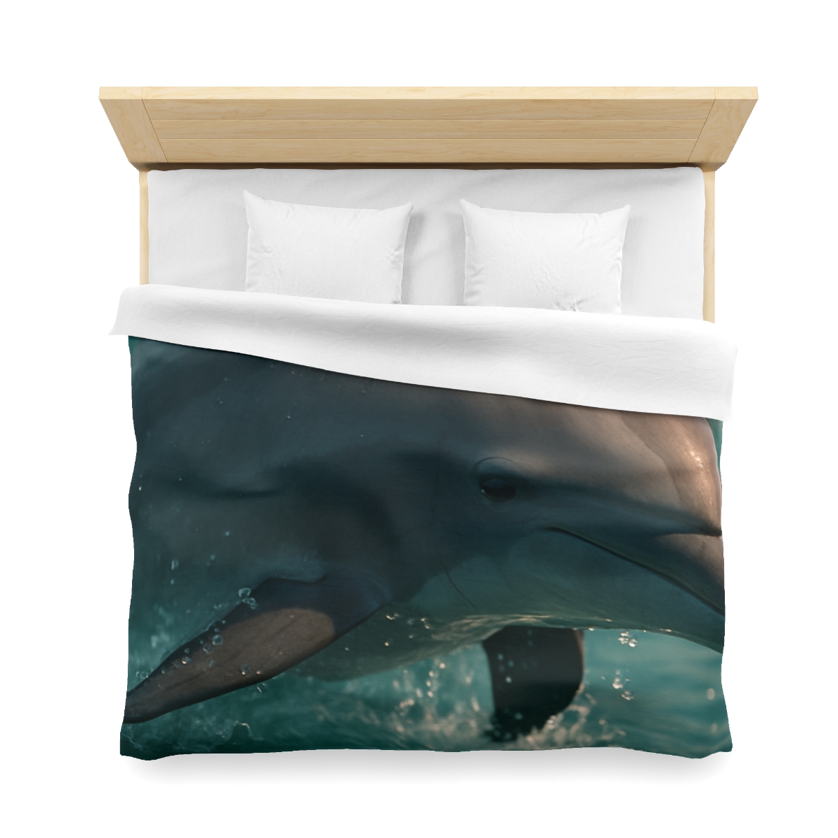 Silver Glide Bottlenose Dolphin personalized bedding duvets