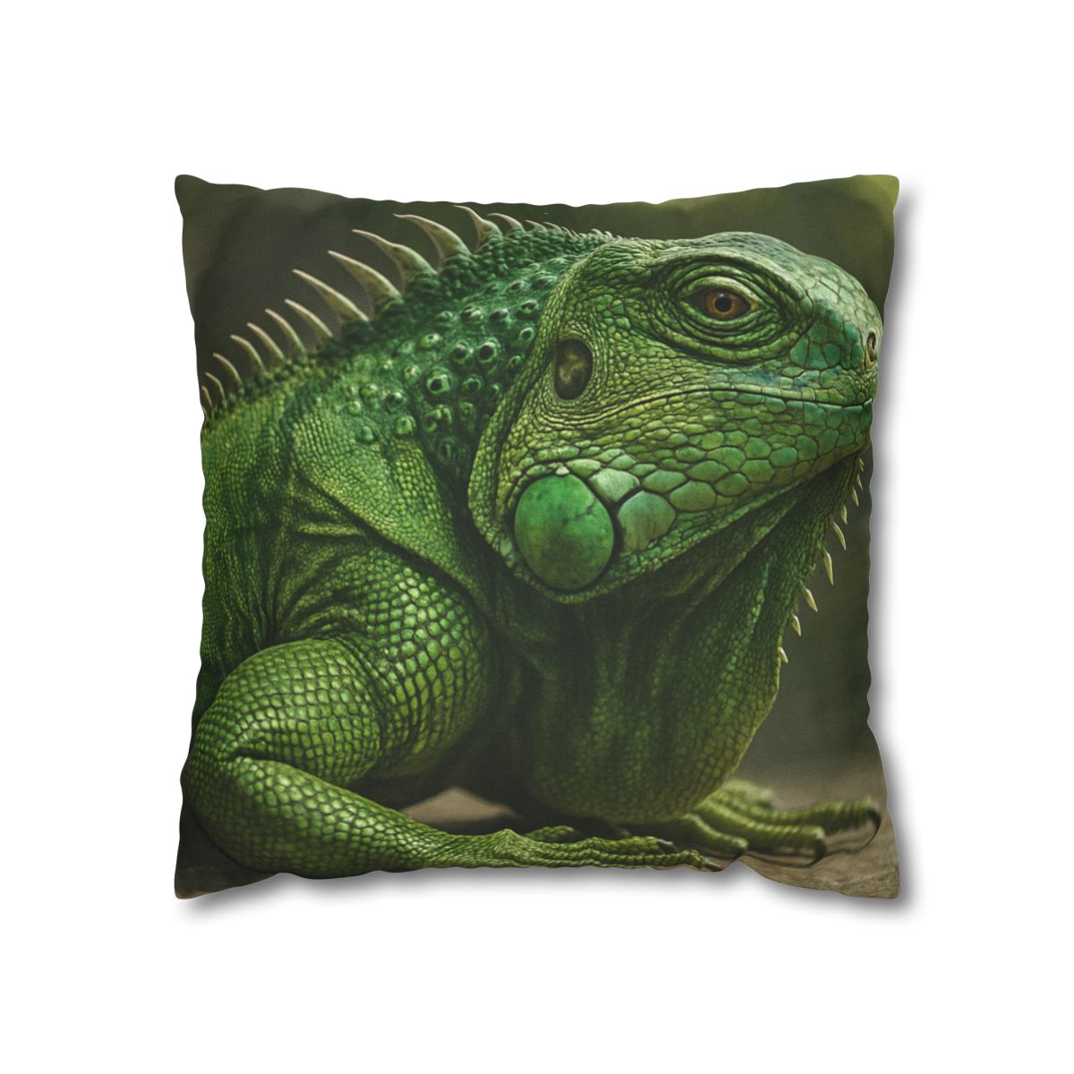 Stone Quiet Green Iguana comfortable bedding pillow covers