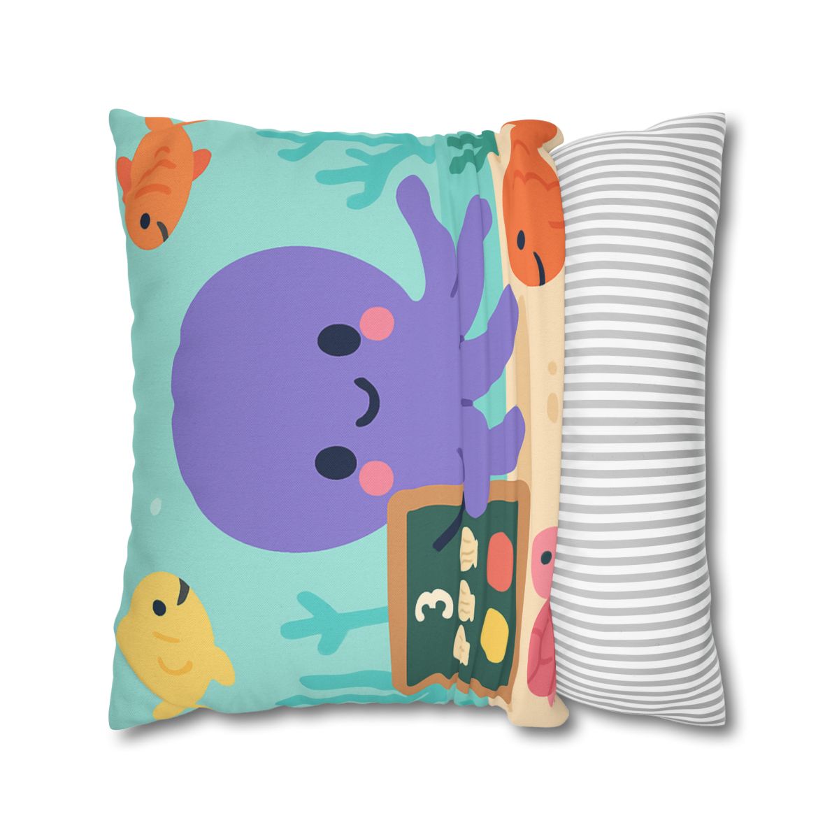Coral Classroom Octopus custom pillow cases