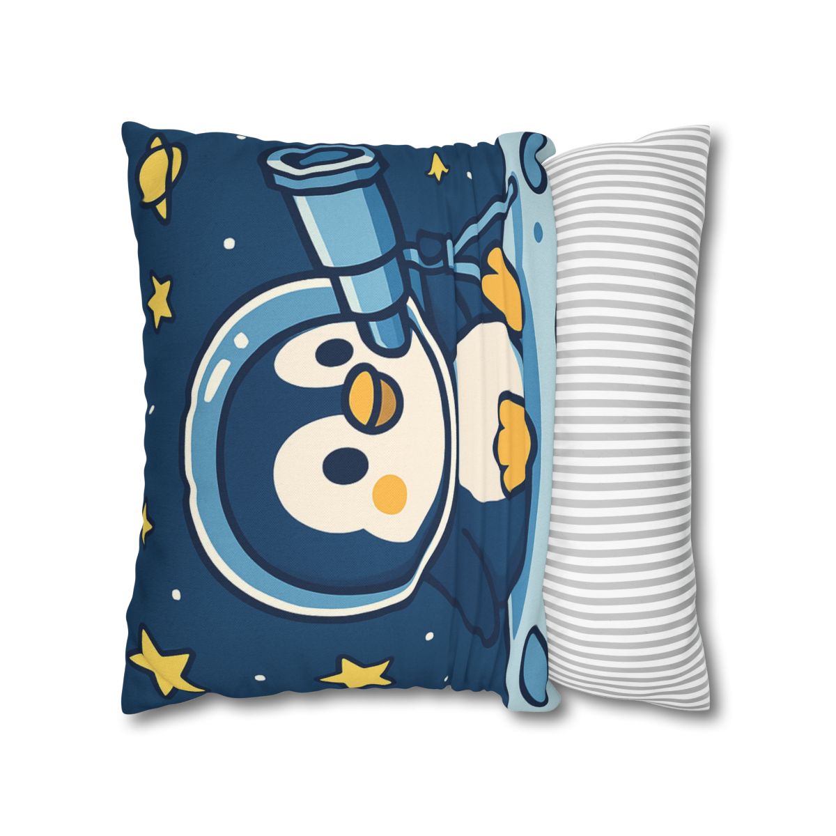 Stargazing Penguin On The Moon comfortable bedding pillow covers