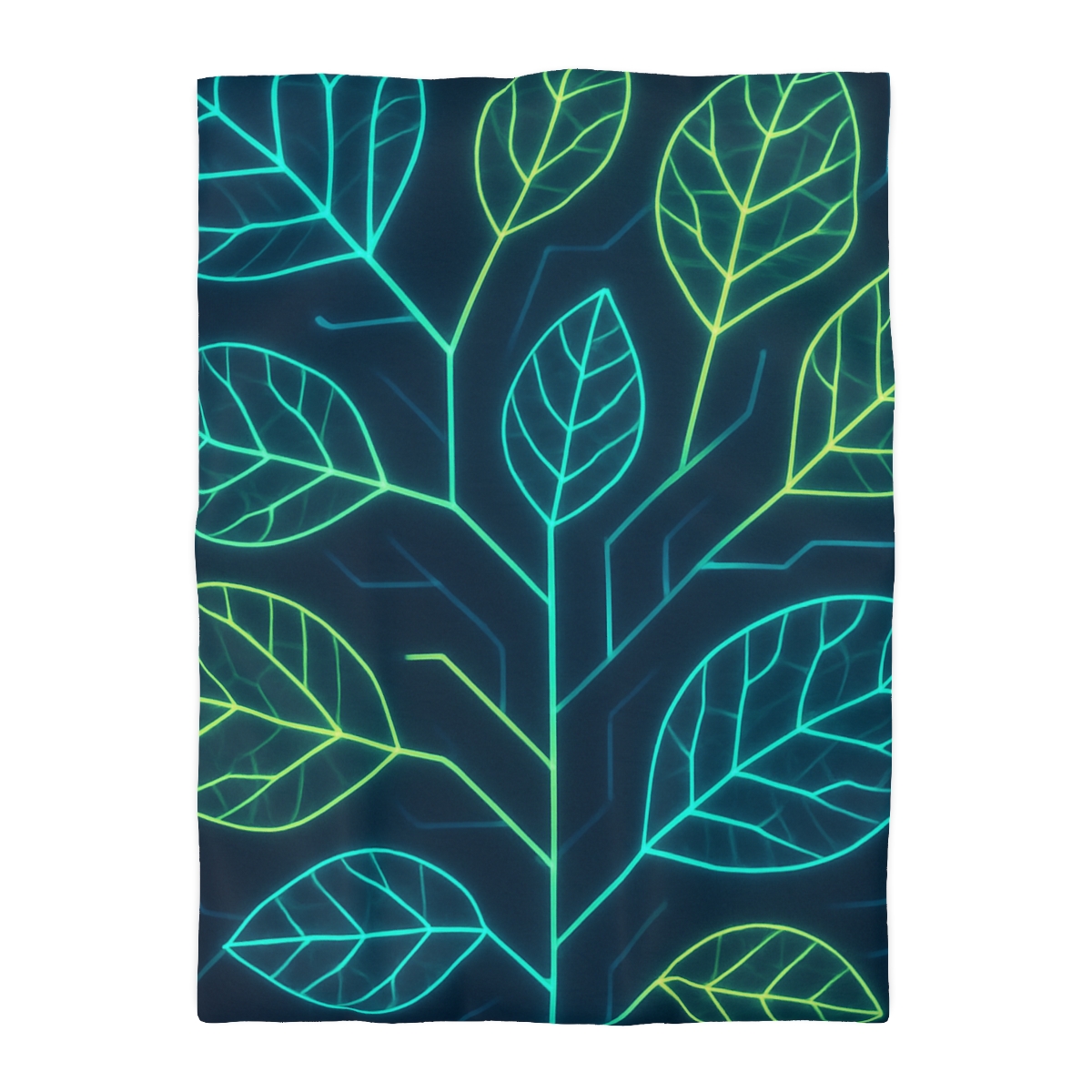 Leaf Vein Circuit Flow custom duvets