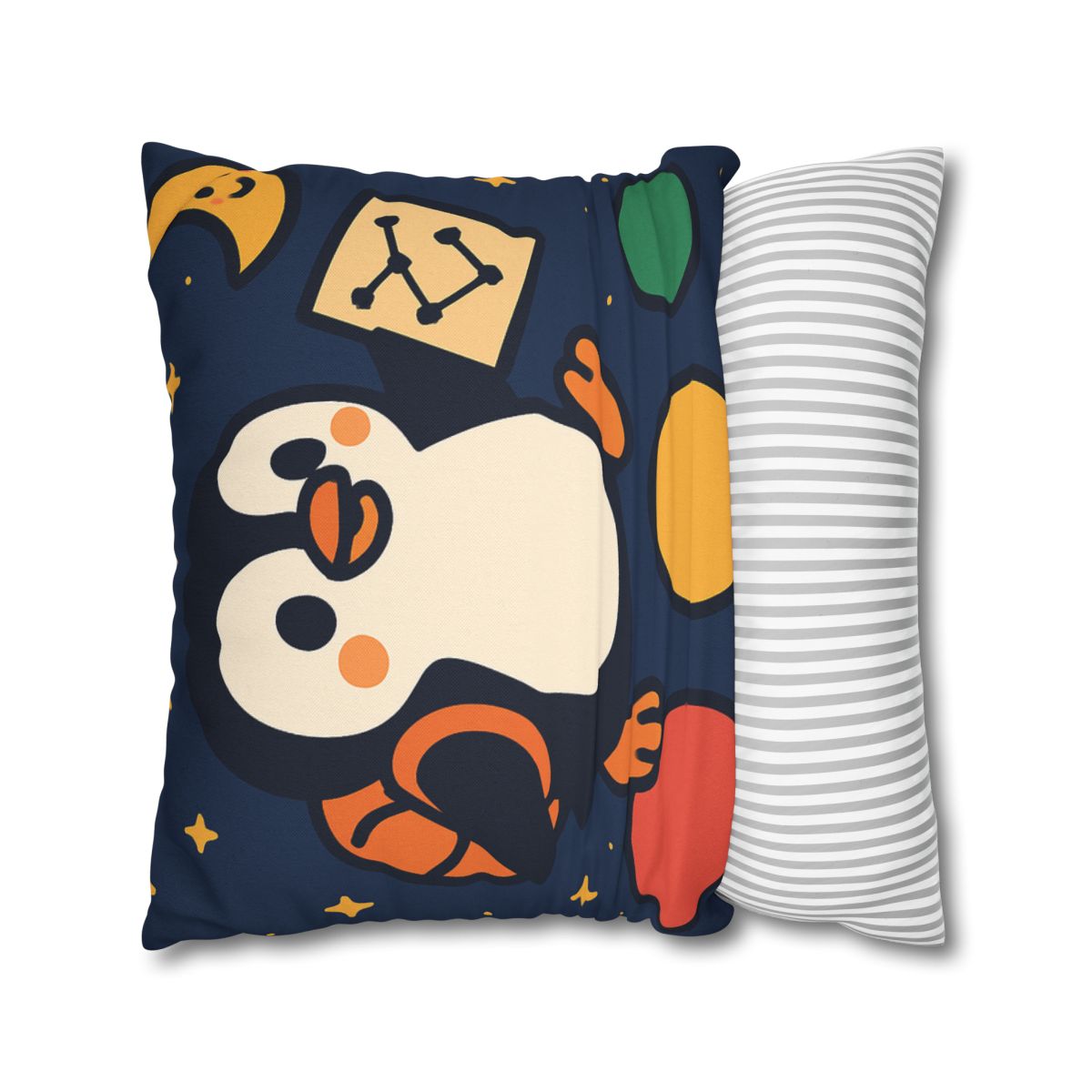 Planet Hopping Penguin Explorer comfortable bedding pillow covers
