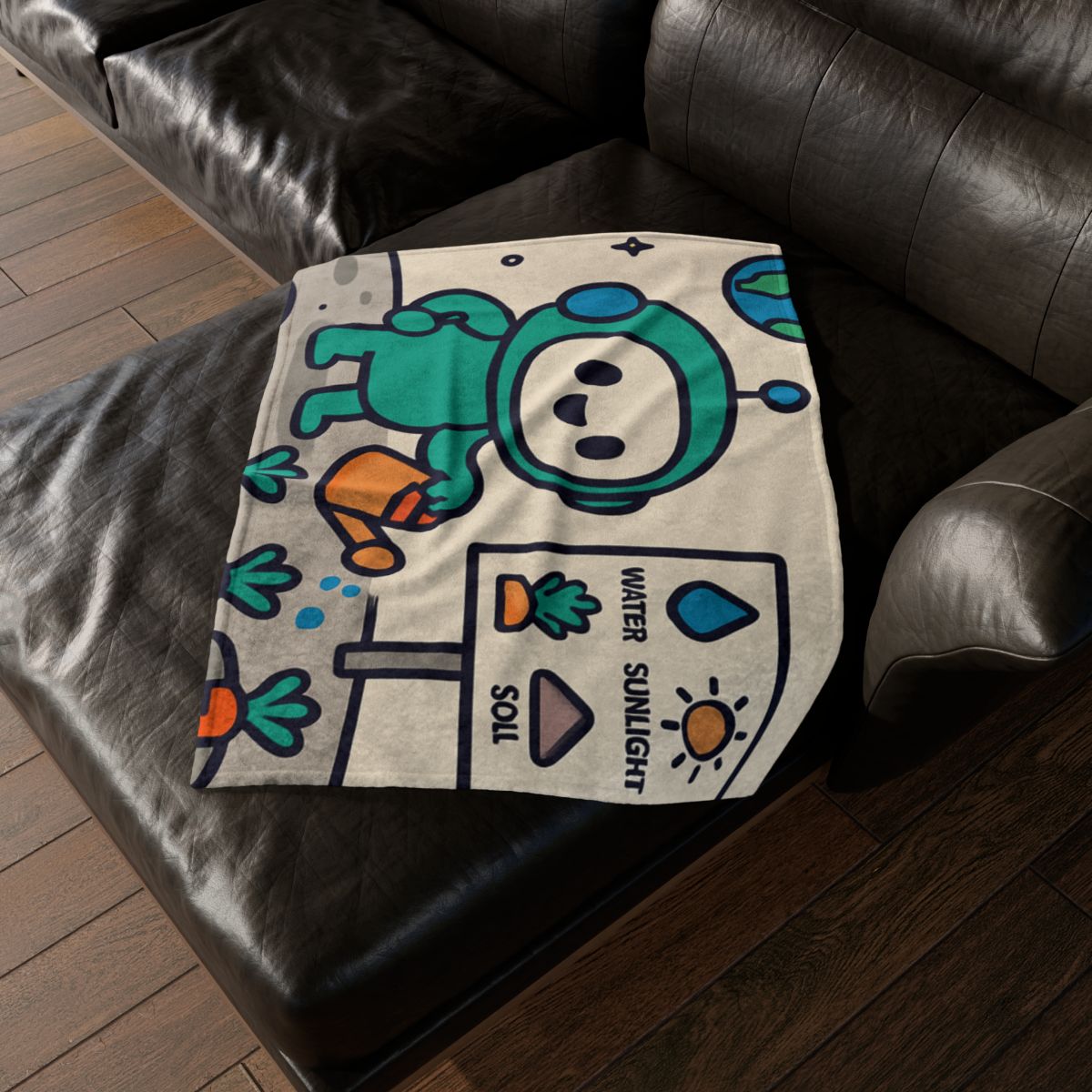 Moon Garden Robot Growing Crater Carrots unique gift blanketscustom blankets