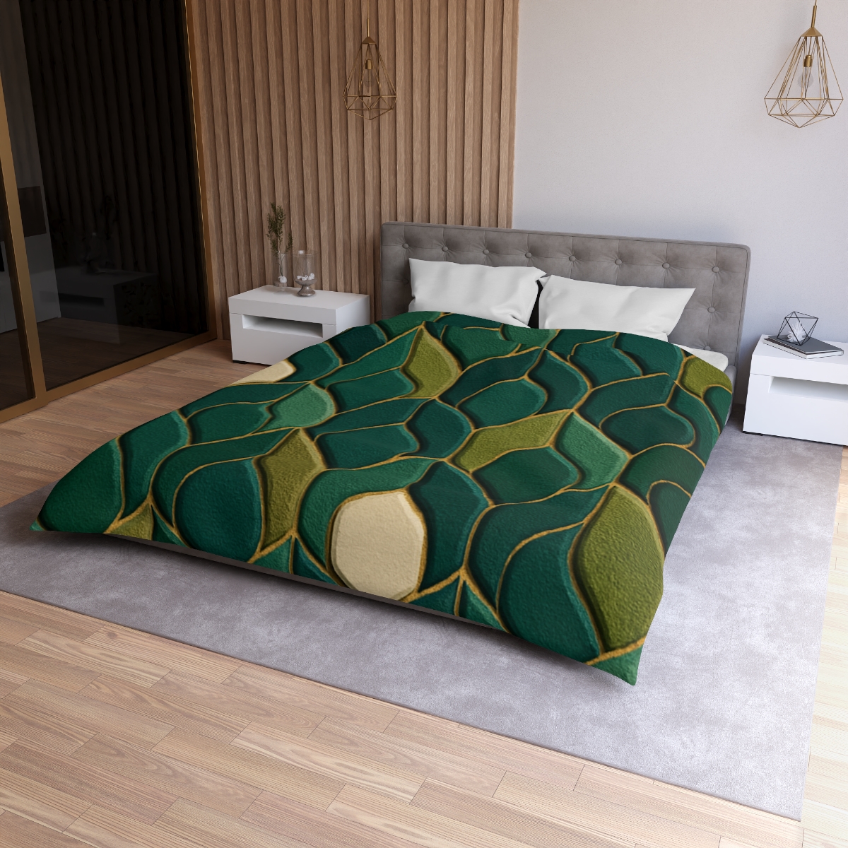 Bud Scale Tessellation custom duvets