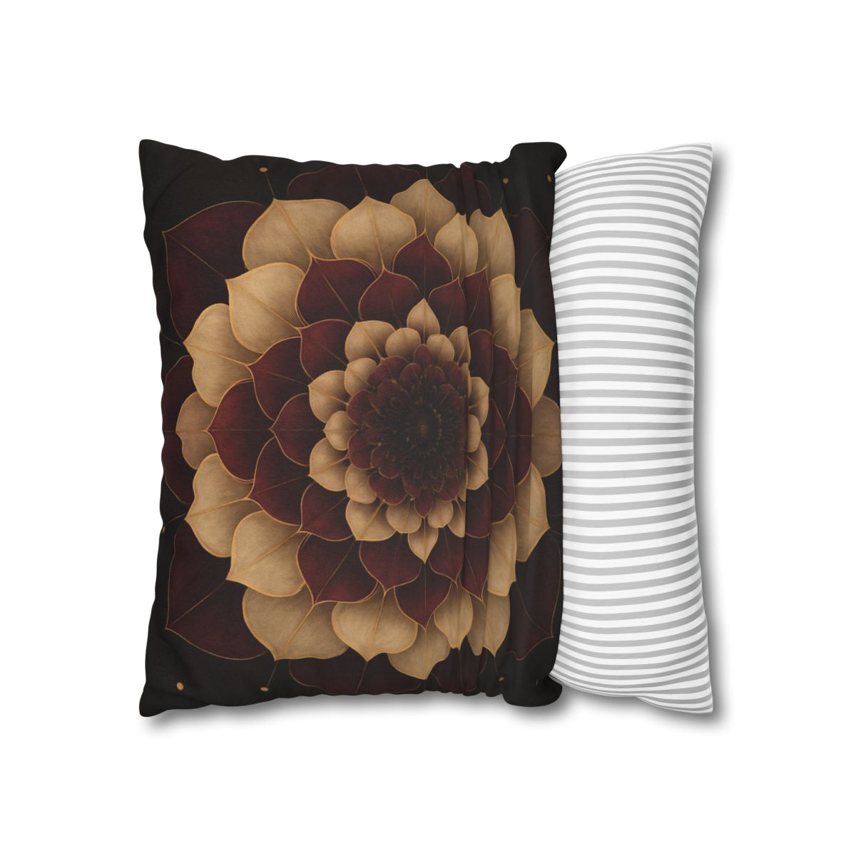 Petal Orbit Mandala designer print pillow cases