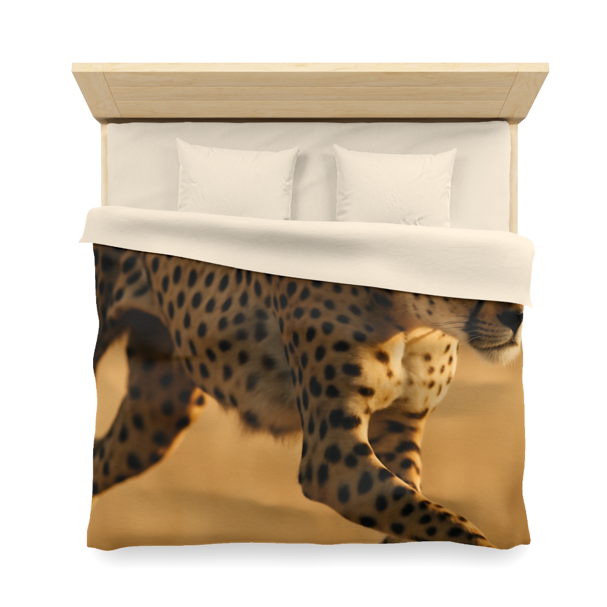 Speed Whisper Cheetah designer printed duvets