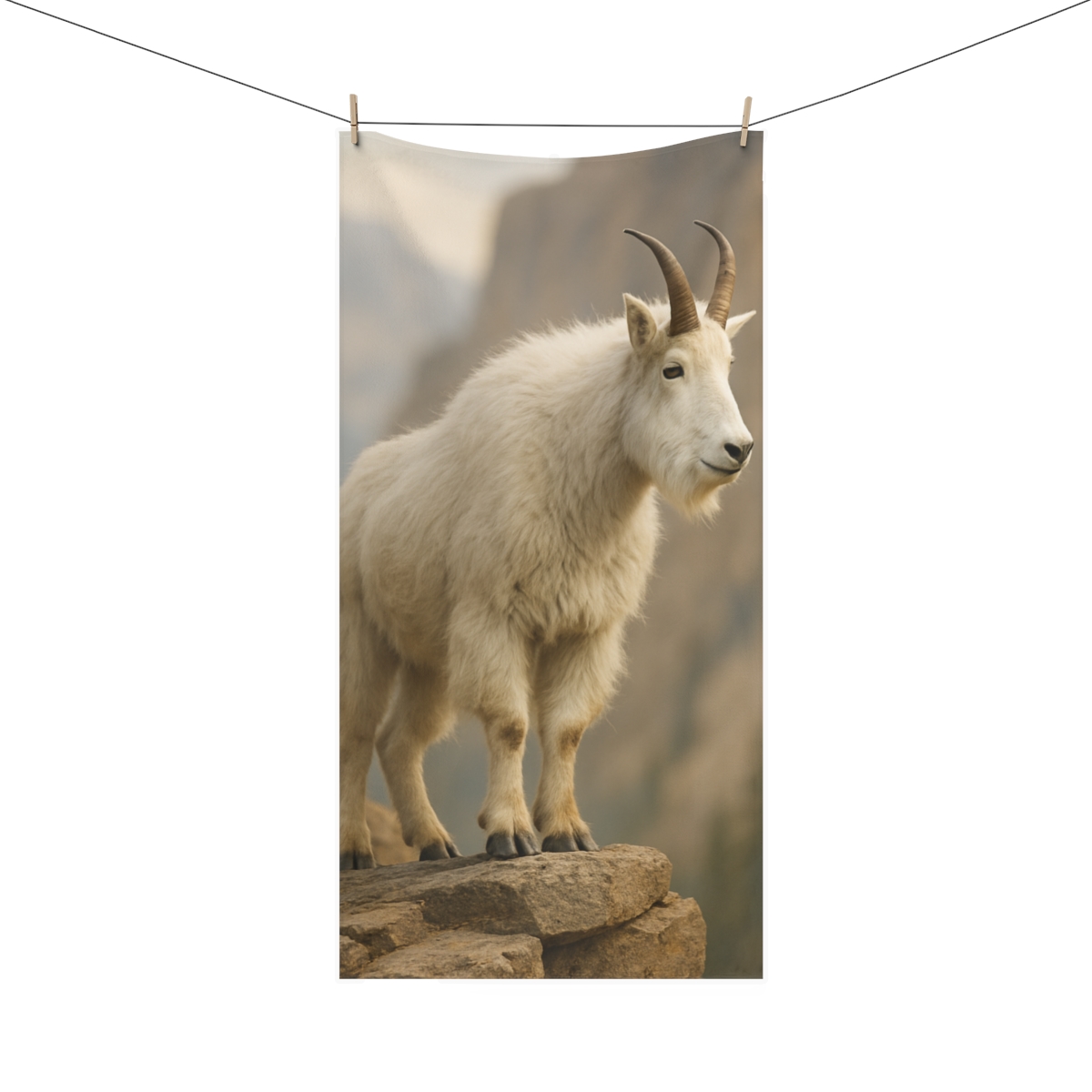Canyon Edge Mountain Goat designer printed towels