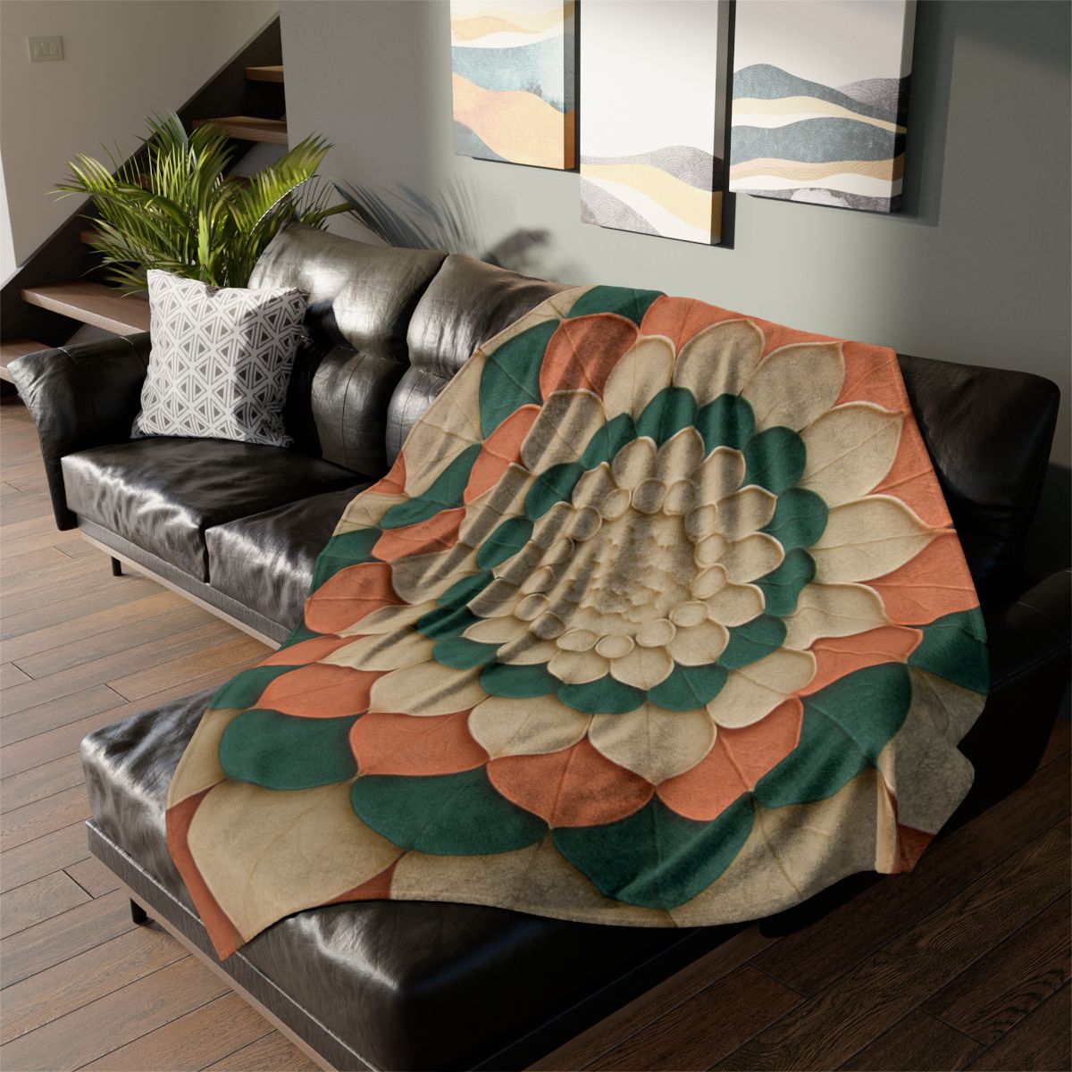 Petal Halo Mosaic trendy patterned blankets