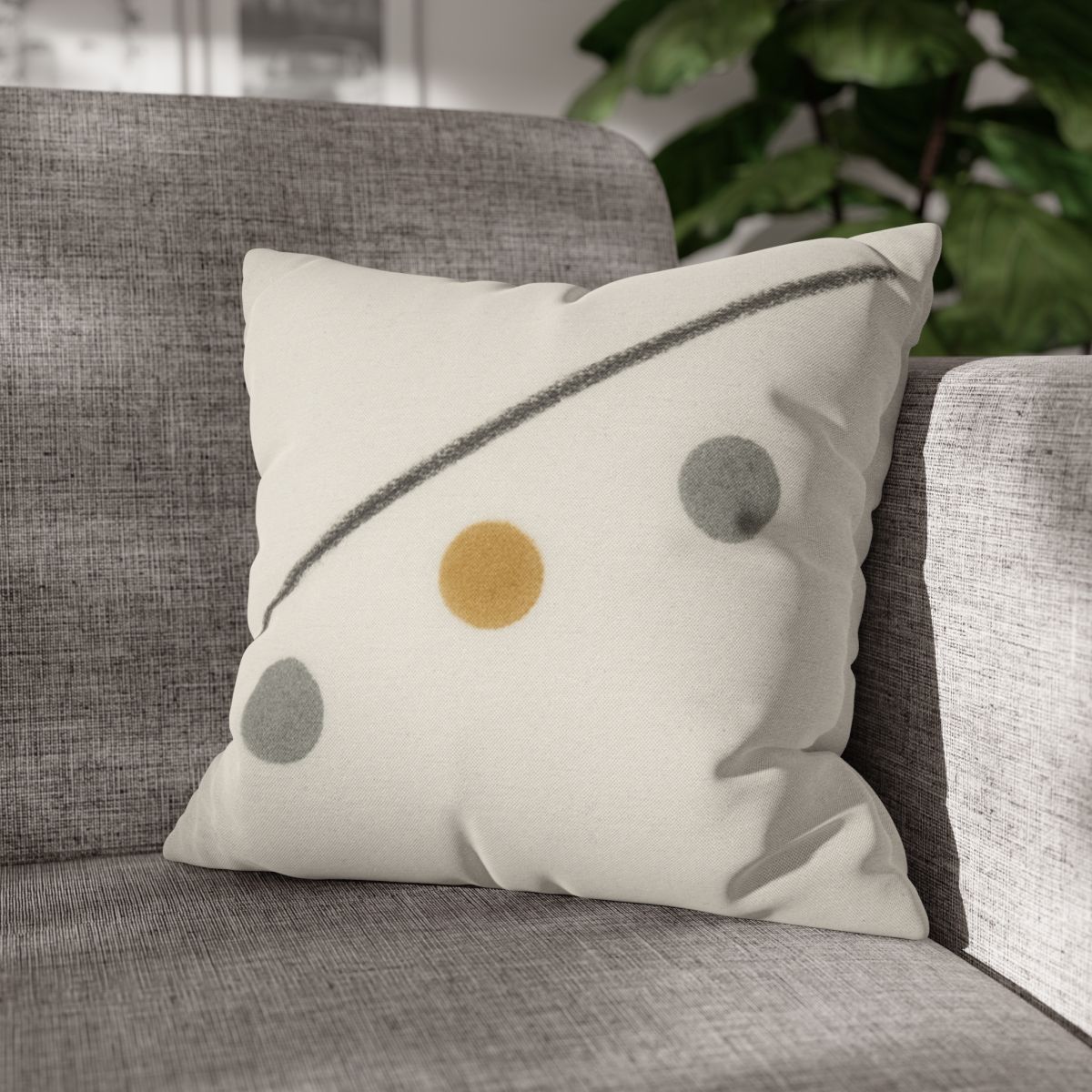 Diagonal Line And Triple Circles designer print pillow cases