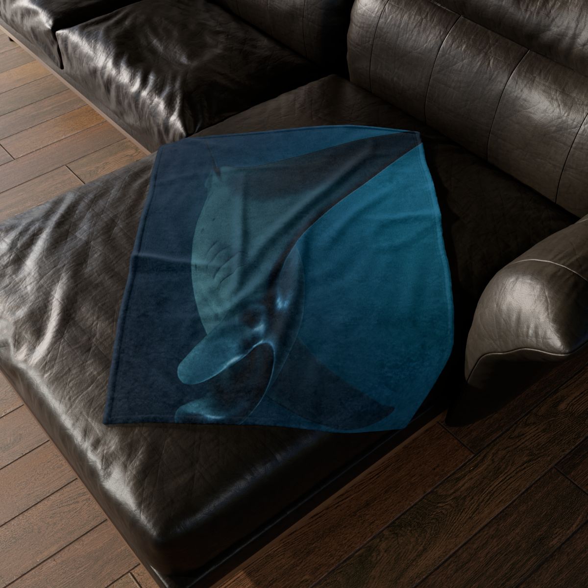 Celestial Glide Manta Ray soft fleece blankets