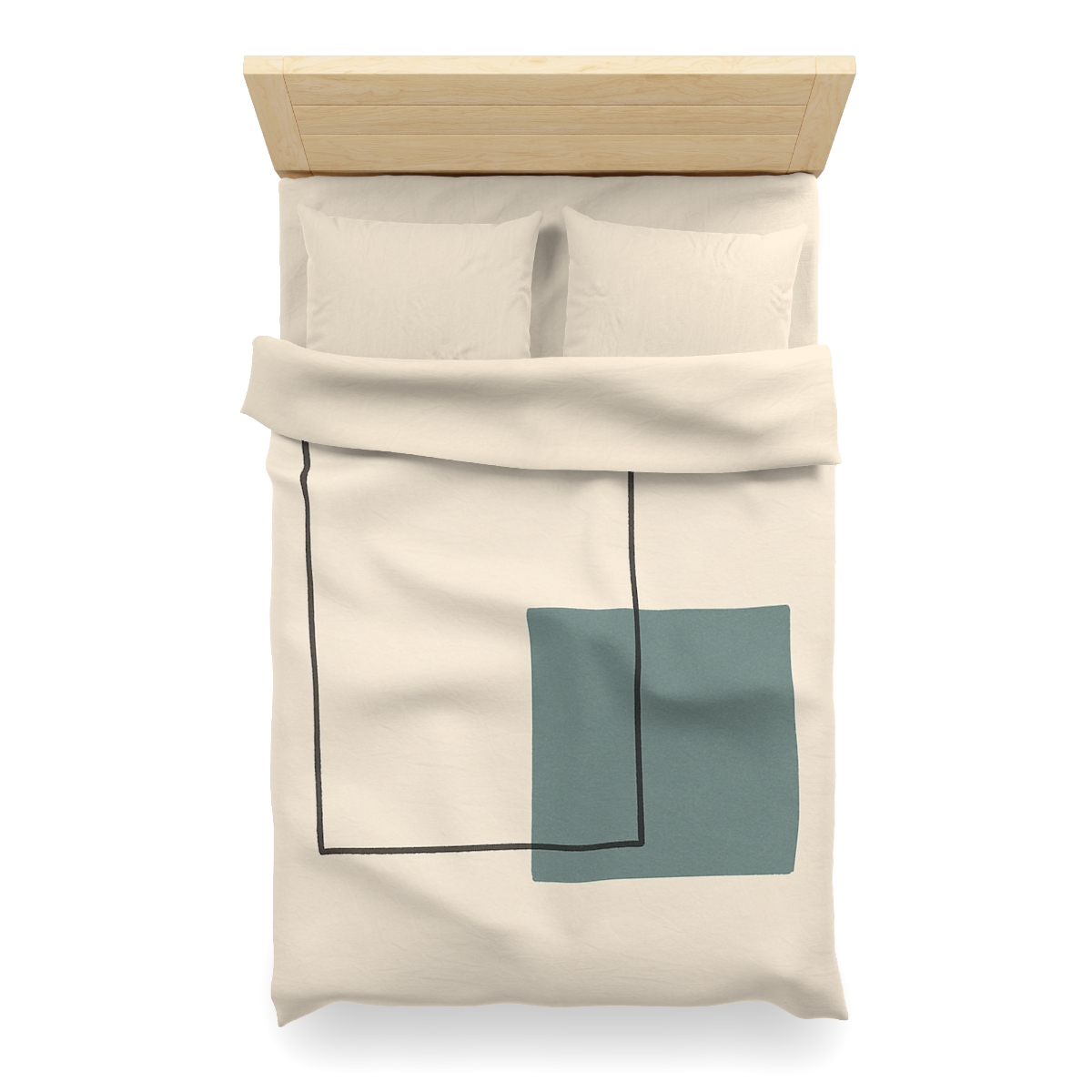 Open Frame With Quiet Spill designer printed duvets