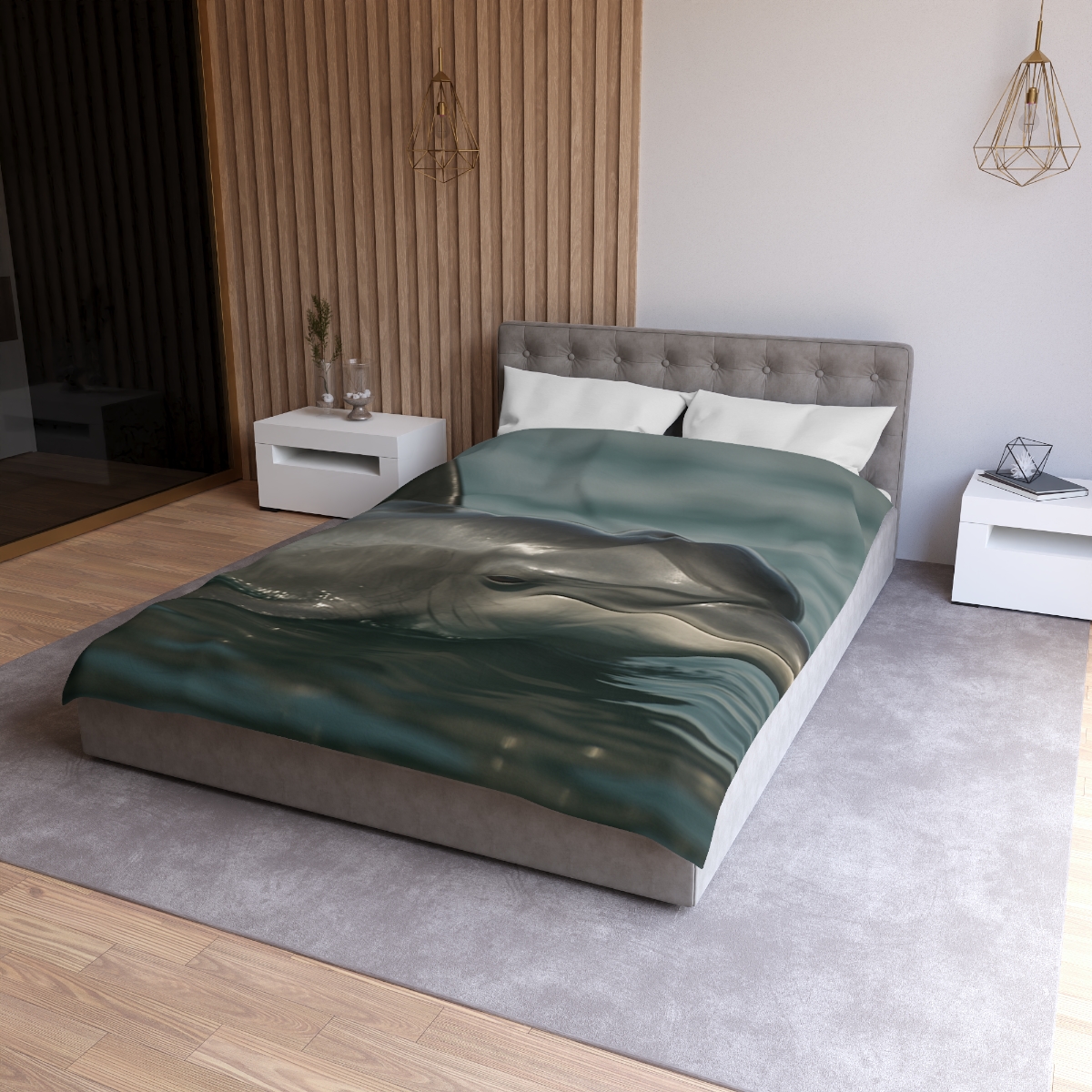 Mirror Calm Bottlenose Dolphin custom duvets