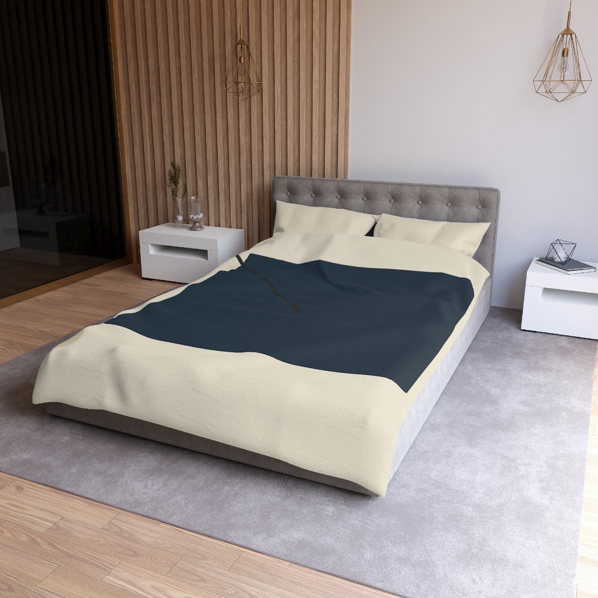 Diagonal Line And Square Balance personalized bedding duvets