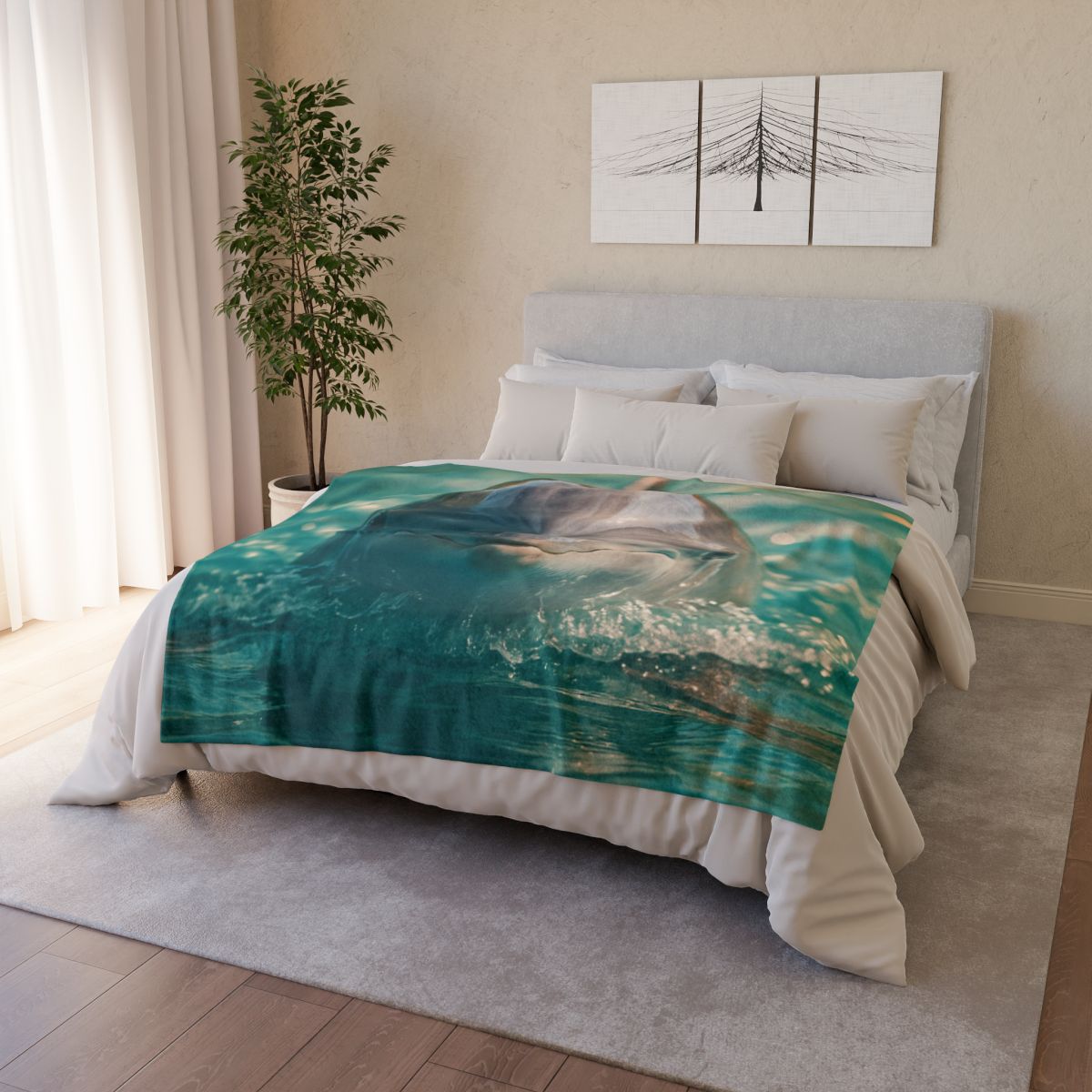 Coral Realm Dolphin trendy patterned blankets