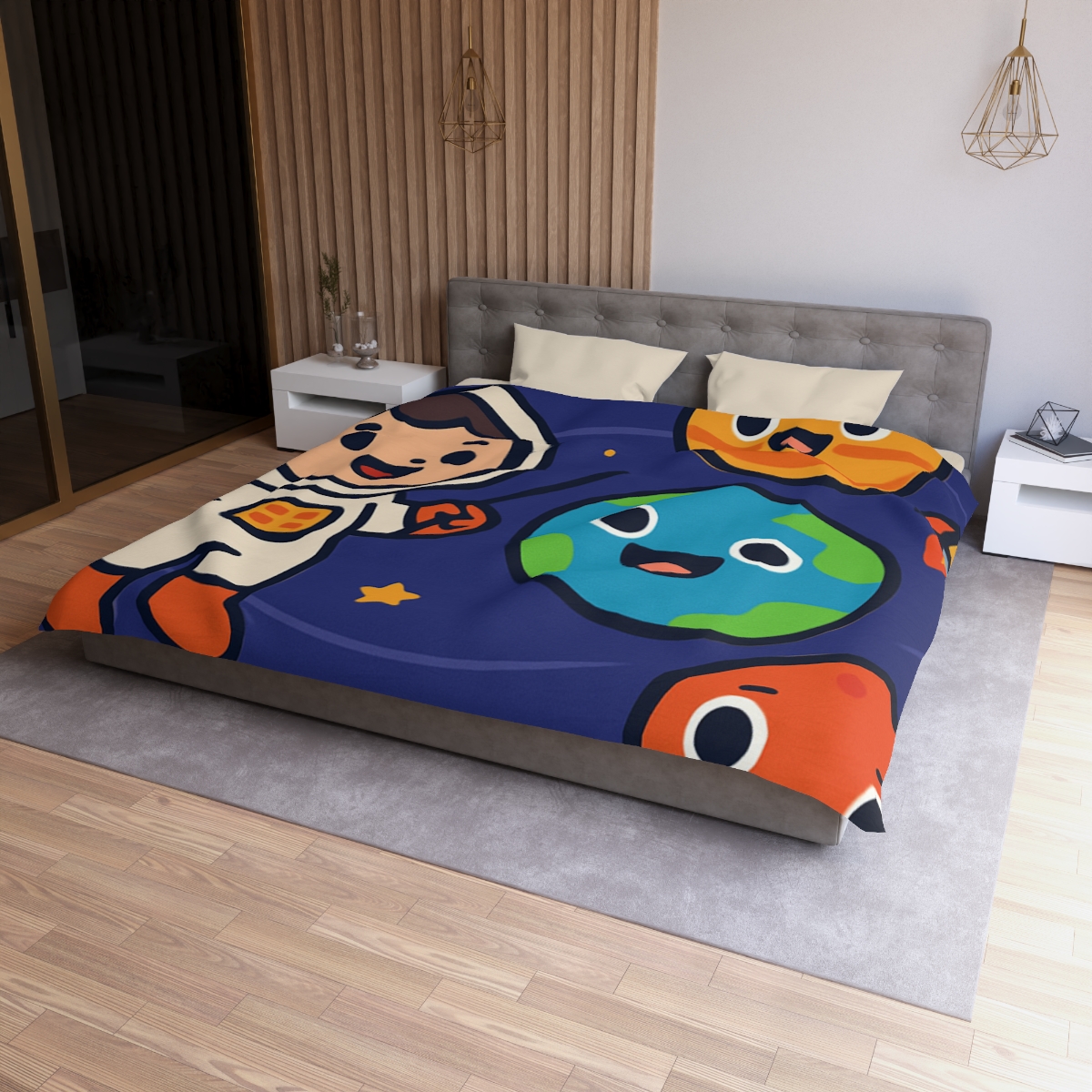 Galaxy School Of Friendly Planets soft comforter duvets