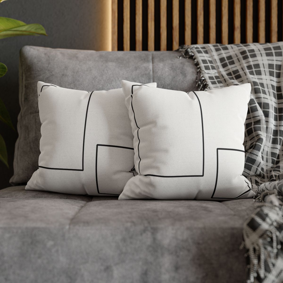 Offset Rectangle Pair With Anchor Line personalized pillow covers
