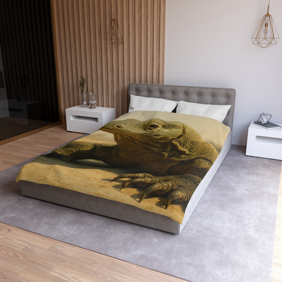 Ancient Sentinel Komodo Dragon personalized bedding duvets