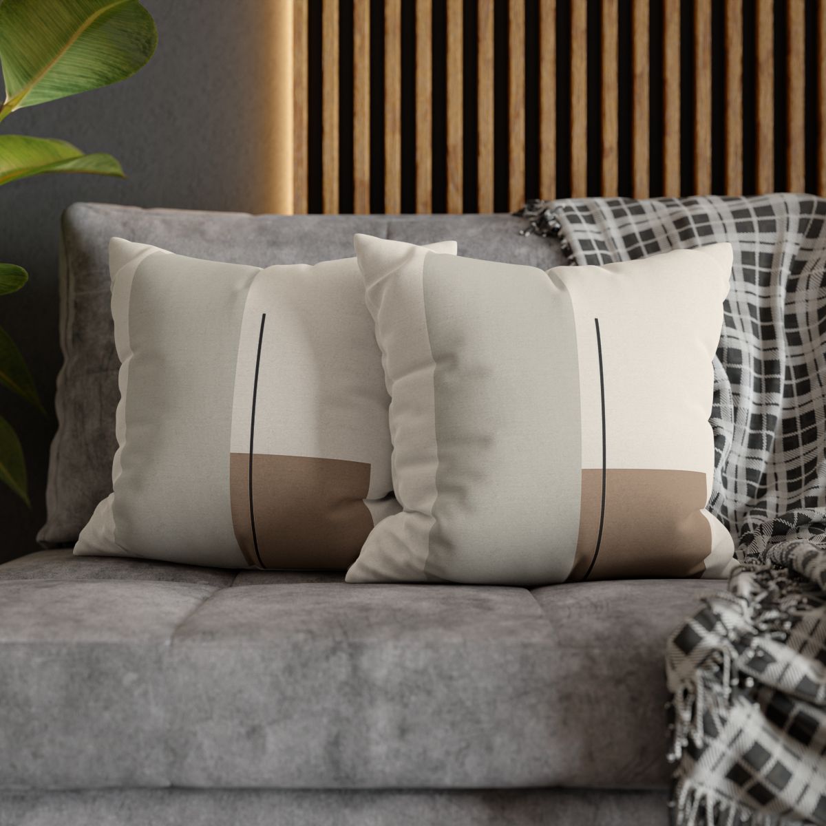 Offset Rectangle Pair With Line custom pillow cases