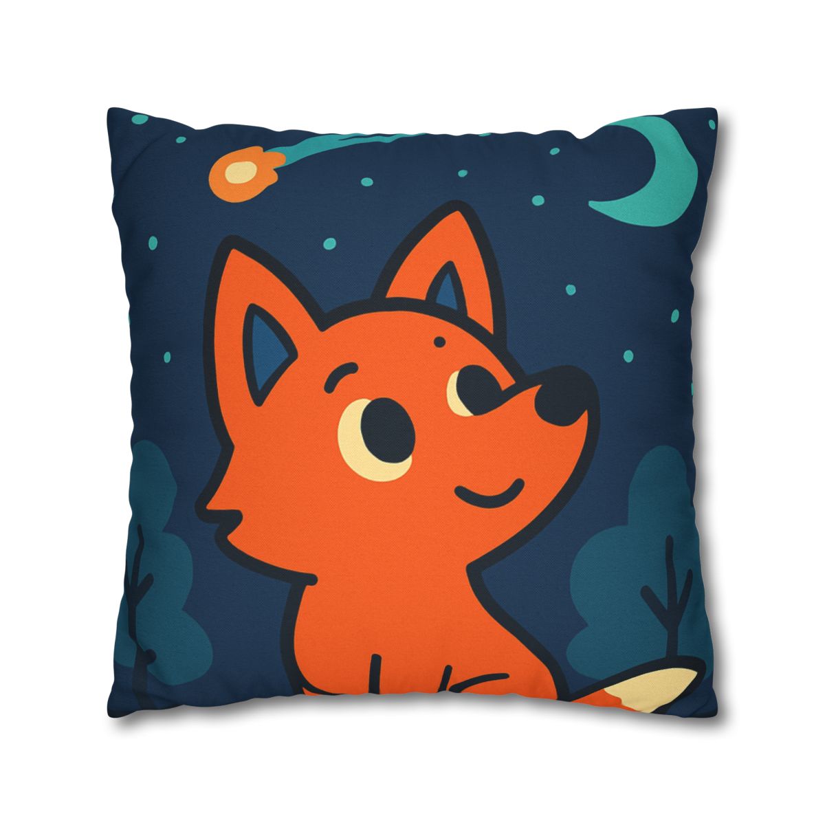 Starlight Forest Fox soft cotton pillow cases