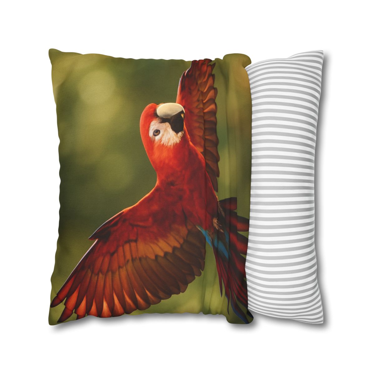 Scarlet Arc Macaw In Flight trendy patterned pillow cases