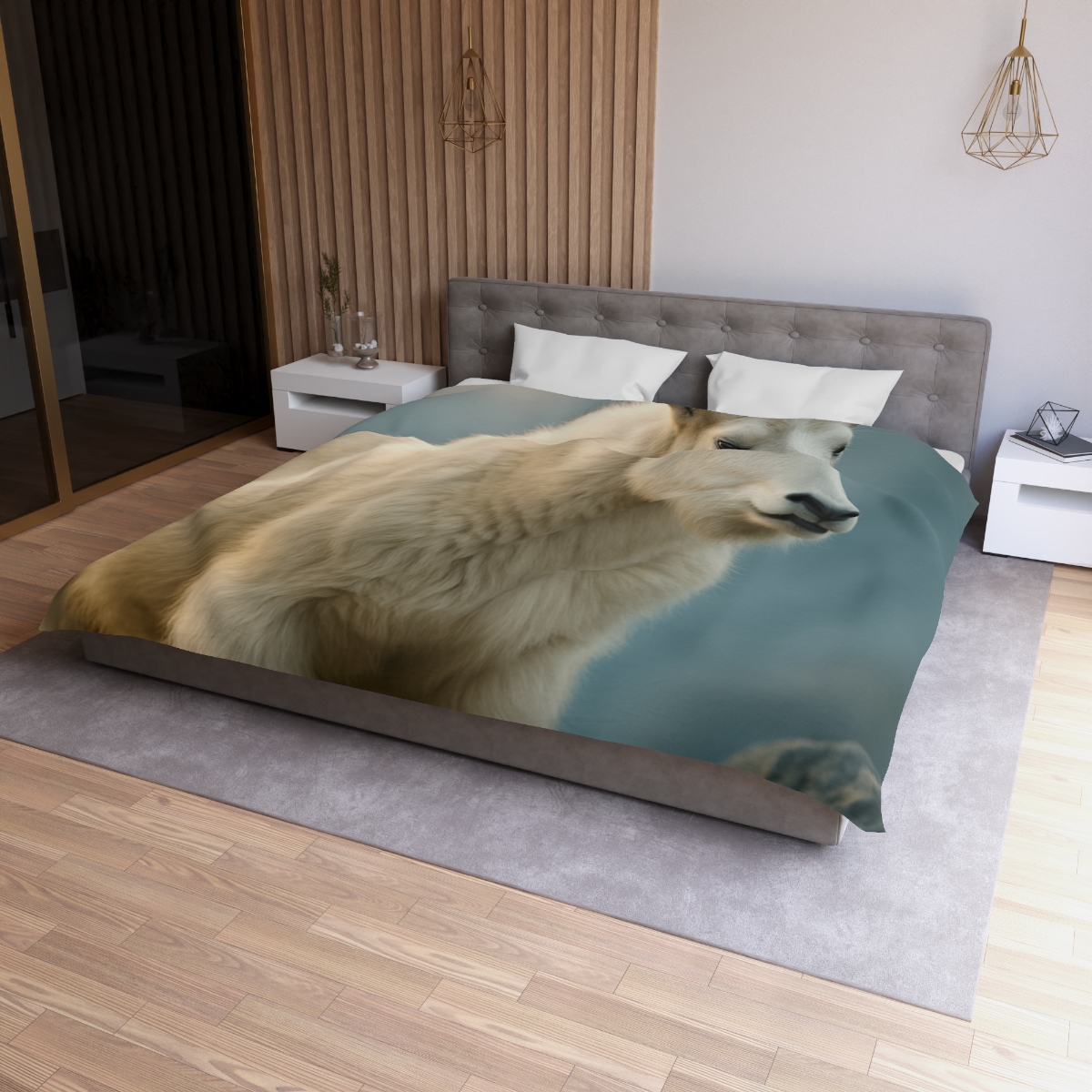 Glacier Watch Mountain Goat unique patterned duvets