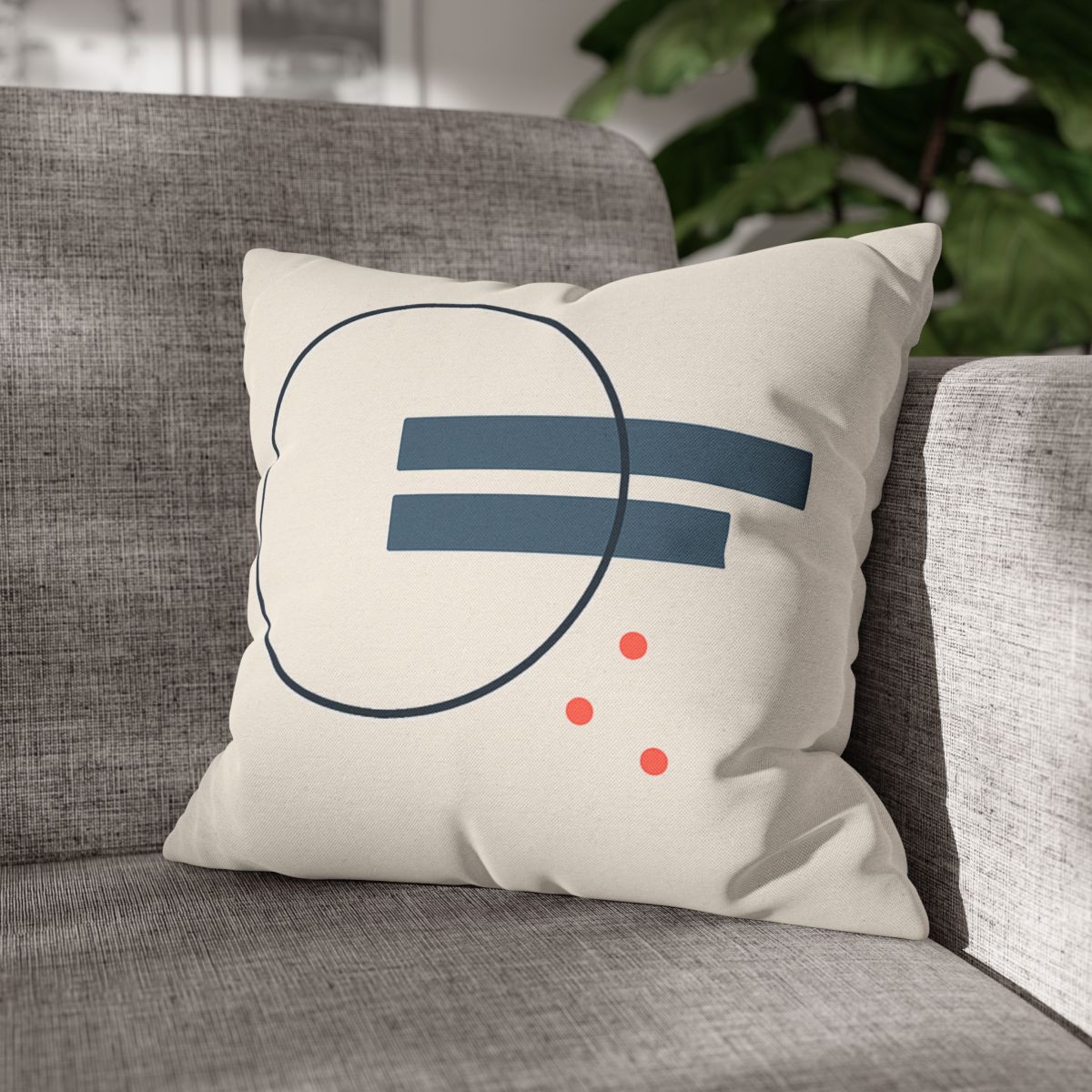 Offset Ring With Split Bars designer print pillow cases