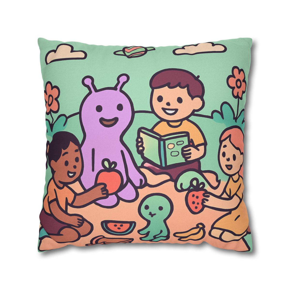 Galactic Garden Picnic stylish decorative pillowcases