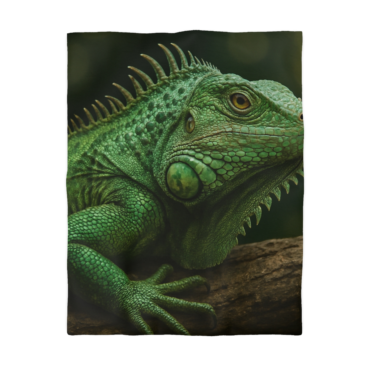 Verdant Gaze Green Iguana personalized bedding duvets