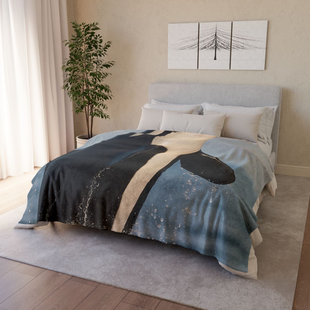 Orca Surface Symphony soft fleece blankets