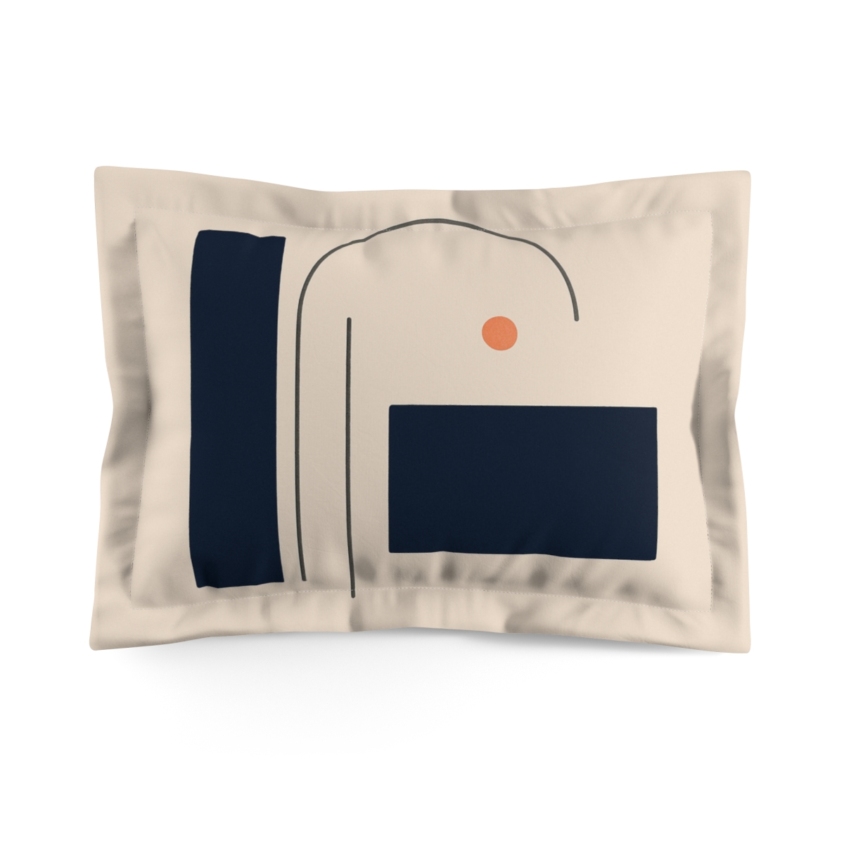 Quiet Trio With Offset Arc stylish throw pillows