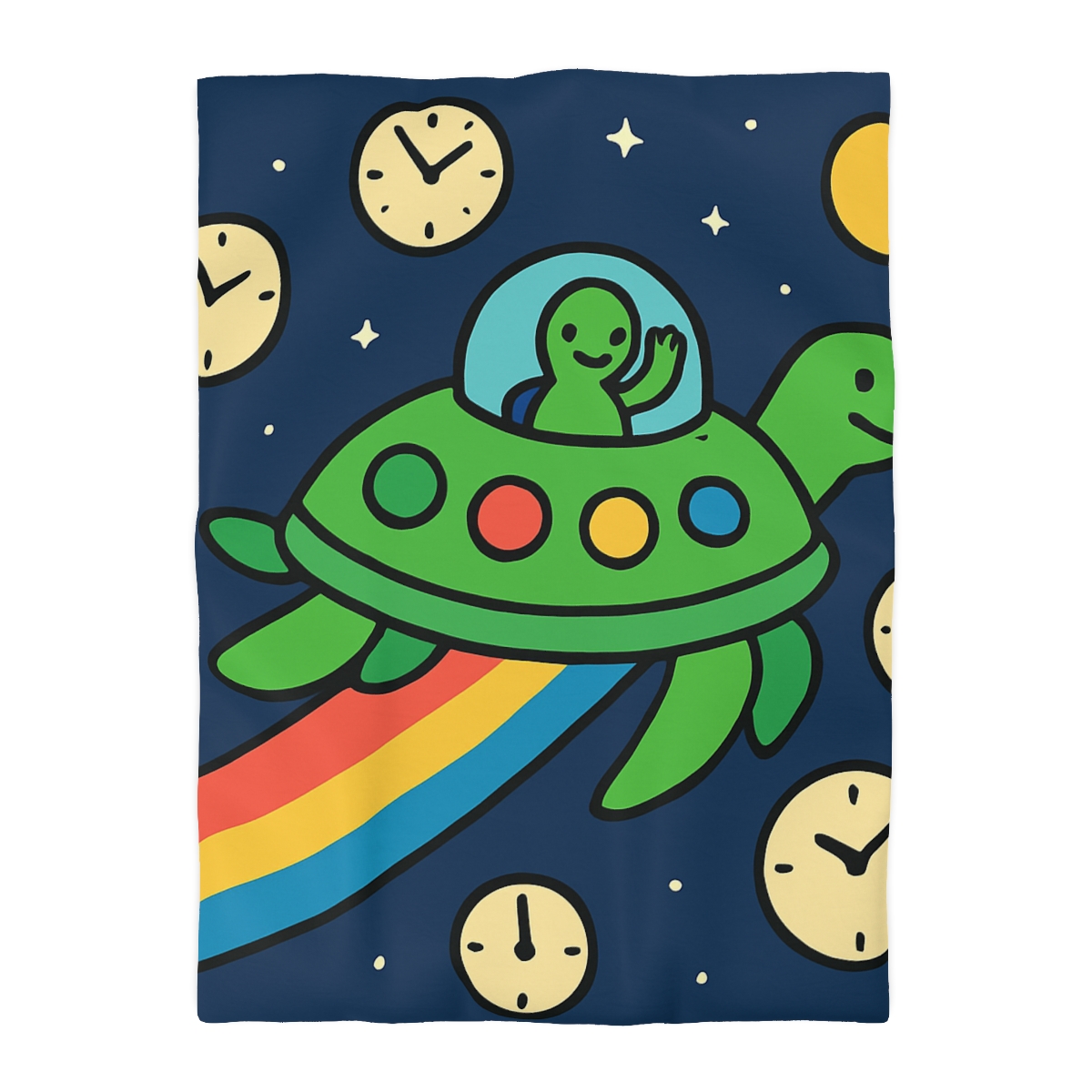 Time Traveling Turtle Spaceship warm winter duvets