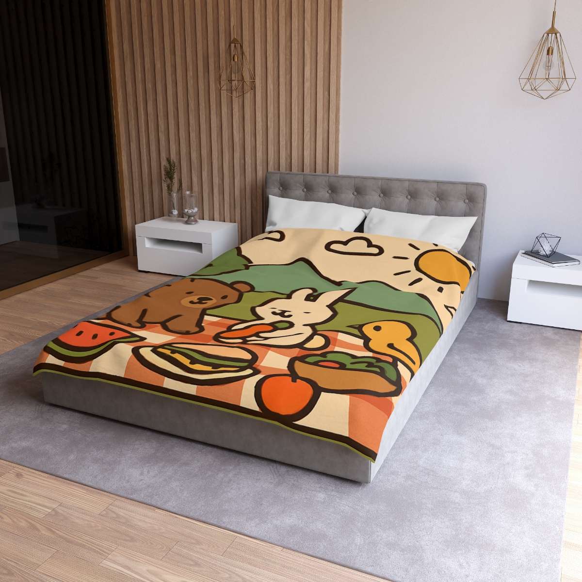 Mountain Picnic Pals soft comforter duvets