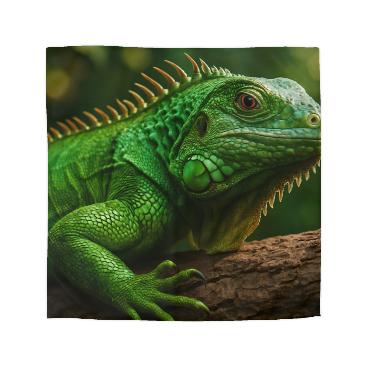 Emerald Gaze Green Iguana warm winter duvets