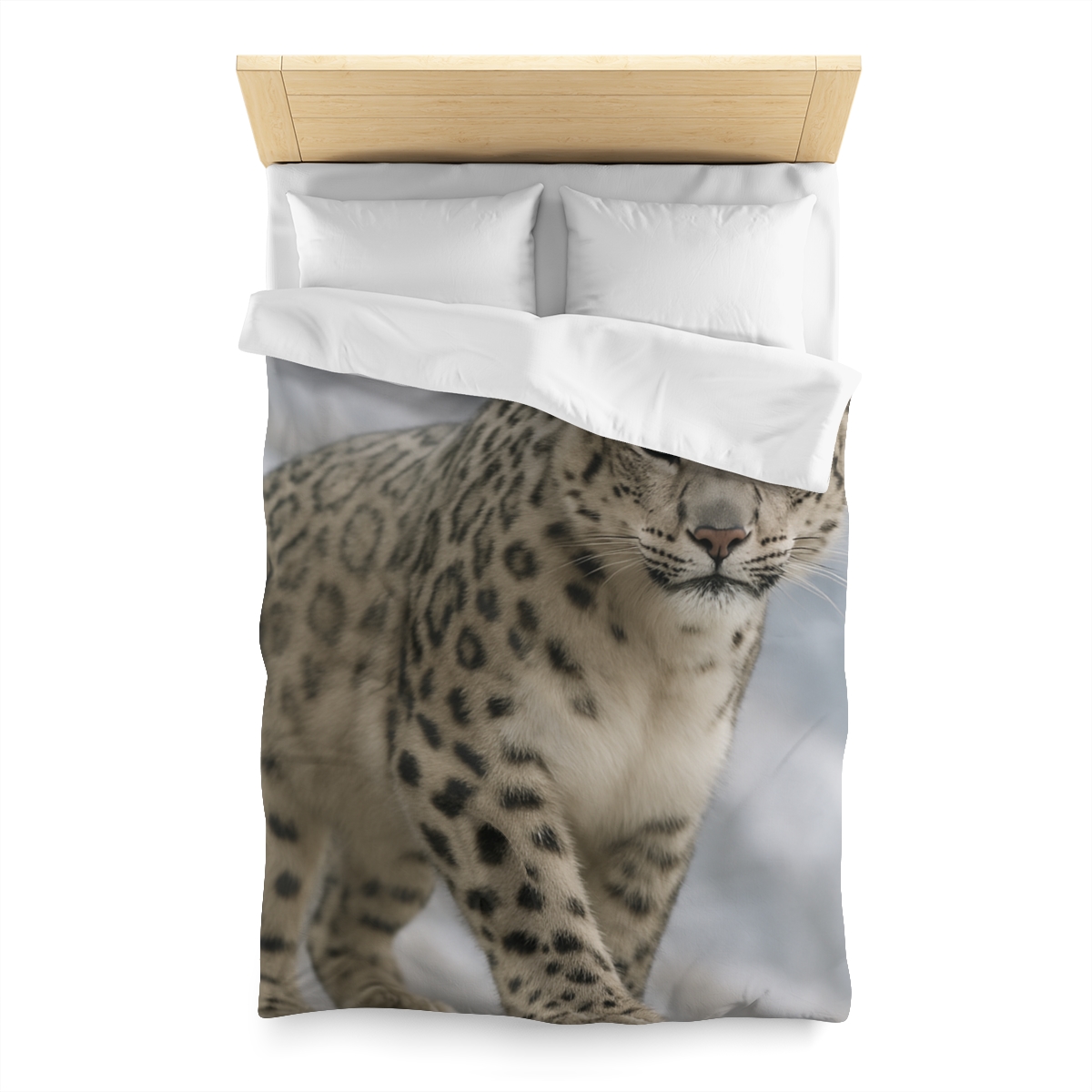 Snow Leopard Silent Ascent soft comforter duvets