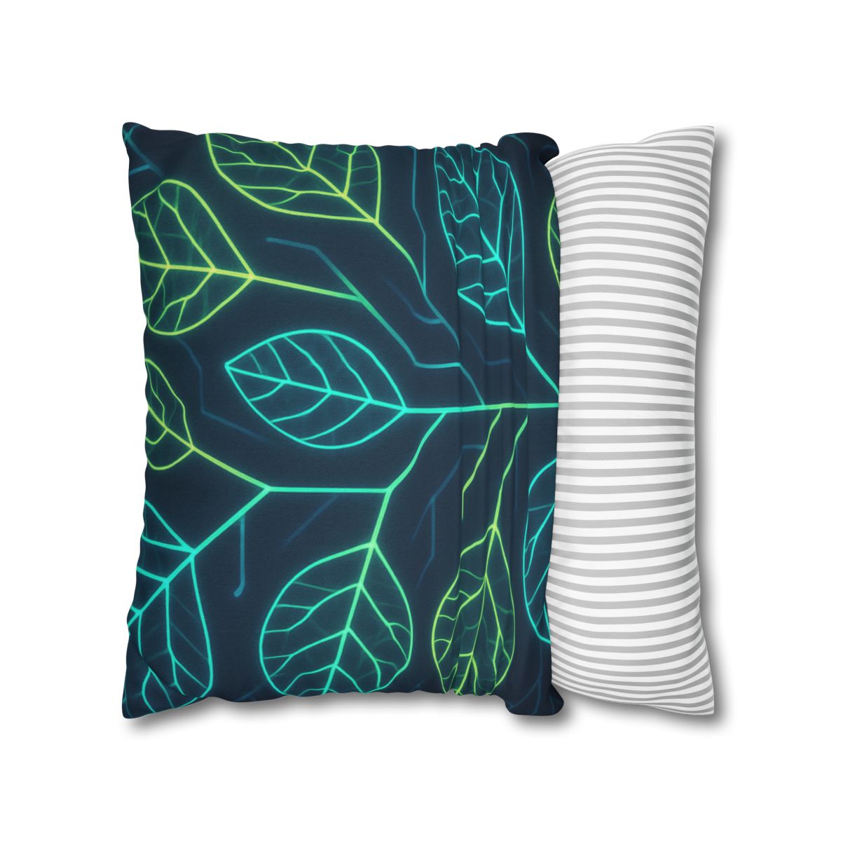 Leaf Vein Circuit Flow designer print pillow cases