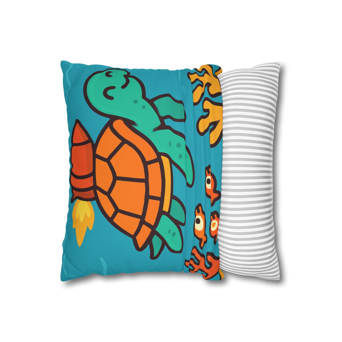 Rocket Powered Turtle Reef trendy patterned pillow cases