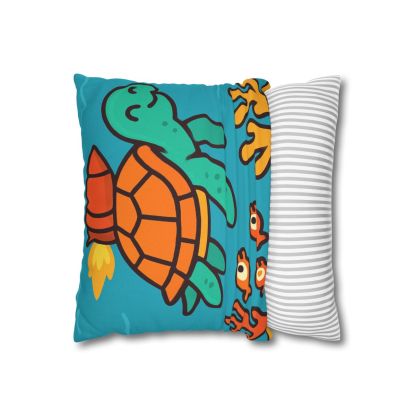 Rocket Powered Turtle Reef trendy patterned pillow cases