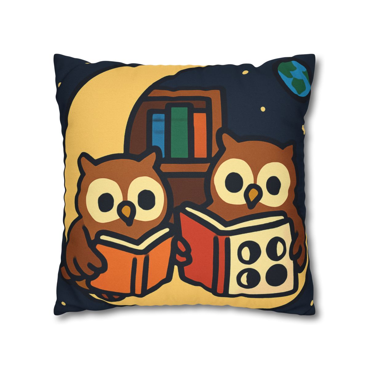 Lunar Library Owls custom pillow cases